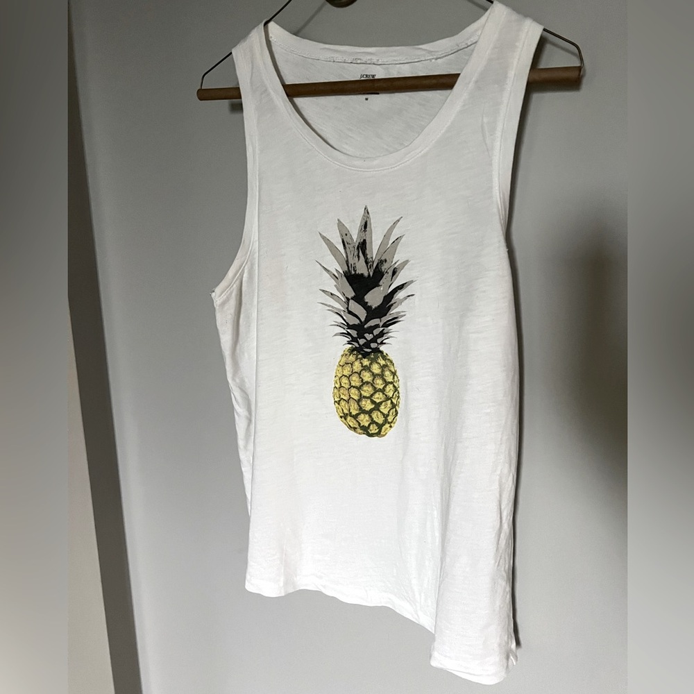 J Crew Collector Tees Pineapple Tank SZ M